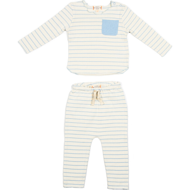 Bobbi Knit Set, Blue Stripe