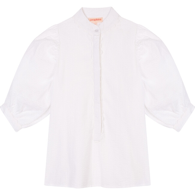 puff sleeve blouse white