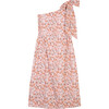Women's The Midi One Shoulder Dress, Pink Floral - Dresses - 1 - thumbnail