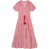 Women's The Island Dress, Red & White Striped Seersucker - Dresses - 1 - thumbnail