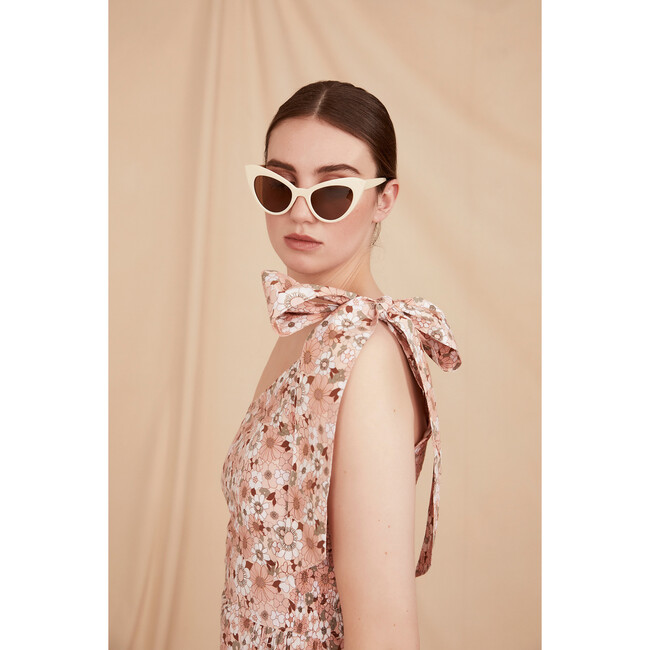 Women's The Midi One Shoulder Dress, Pink Floral - Dresses - 3