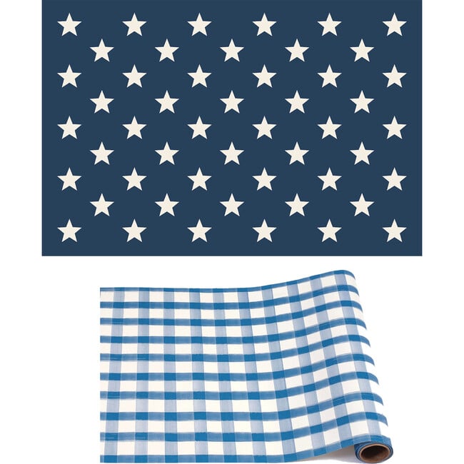 Blue Check & Stars Tablescape Bundle