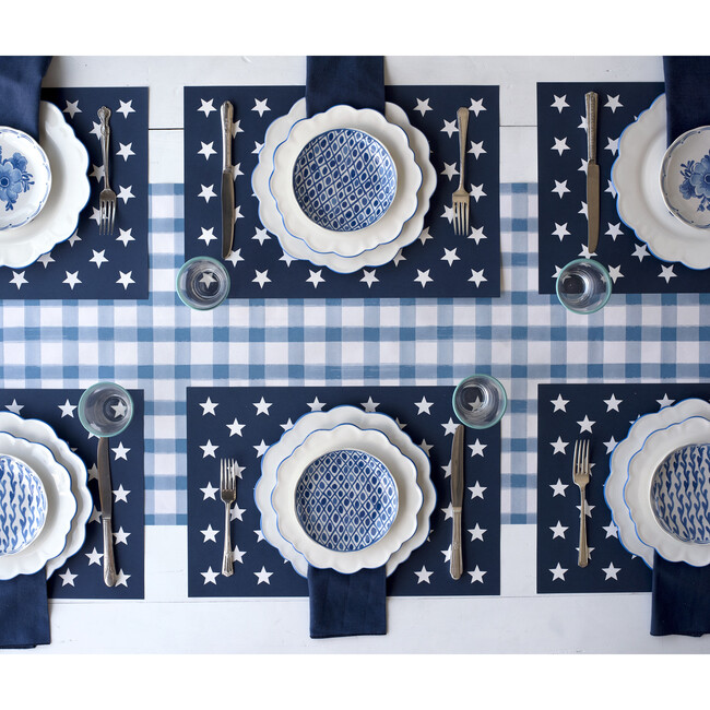 Blue Check & Stars Tablescape Bundle
