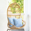Umbrella Swirl Outdoor Pillow, Navy - Decorative Pillows - 2
