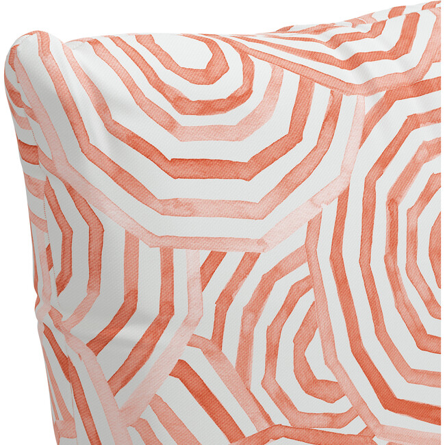 Umbrella Swirl Decorative Pillow, Coral - Decorative Pillows - 4