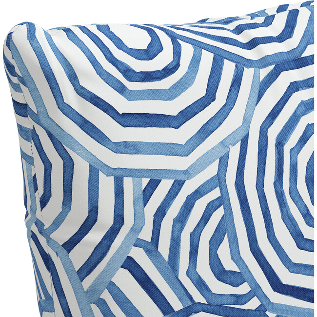 Umbrella Swirl Decorative Pillow, Navy - Decorative Pillows - 4