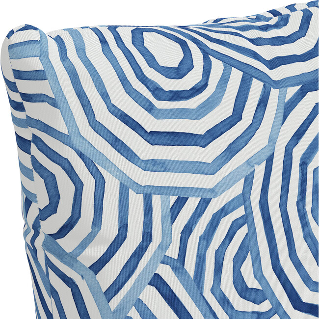 Umbrella Swirl Outdoor Pillow, Navy - Decorative Pillows - 4