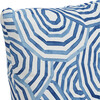 Umbrella Swirl Outdoor Pillow, Navy - Decorative Pillows - 4