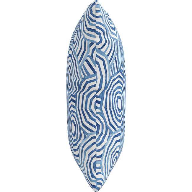 Umbrella Swirl Outdoor Pillow, Navy - Decorative Pillows - 5