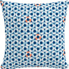 Pool Rings Grid Outdoor Pillow, Navy - Decorative Pillows - 1 - thumbnail