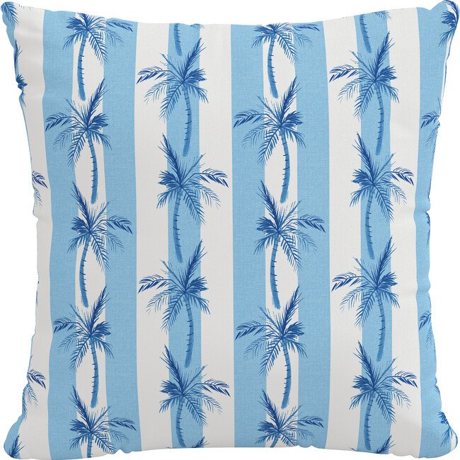 Cabana Palm Outdoor Pillow, Blue