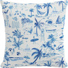 Beach Toile Outdoor Pillow, Navy - Decorative Pillows - 1 - thumbnail