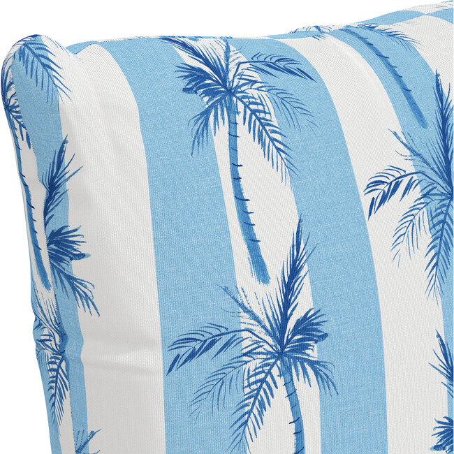 Cabana Palm Outdoor Pillow, Blue - Decorative Pillows - 4