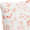 Beach Toile Outdoor Pillow, Coral - Decorative Pillows - 4