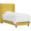 Quinn Wingback Bed, Canary Velvet - Beds - 2