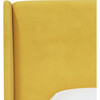 Quinn Wingback Bed, Canary Velvet - Beds - 3