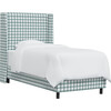Quinn Wingback Bed, Powder Blue Gingham - Beds - 2 - thumbnail