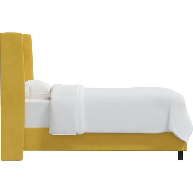 Quinn Wingback Bed, Canary Velvet - Beds - 5