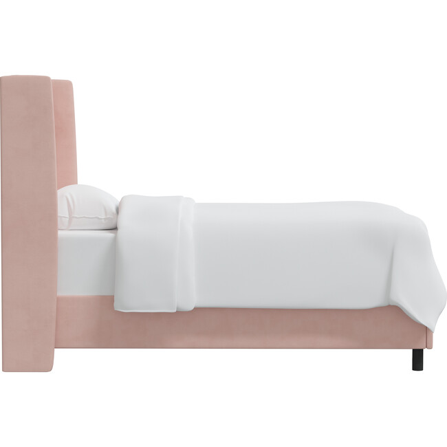 Quinn Wingback Bed, Blush Velvet - Beds - 5