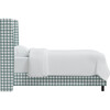 Quinn Wingback Bed, Powder Blue Gingham - Beds - 5 - thumbnail