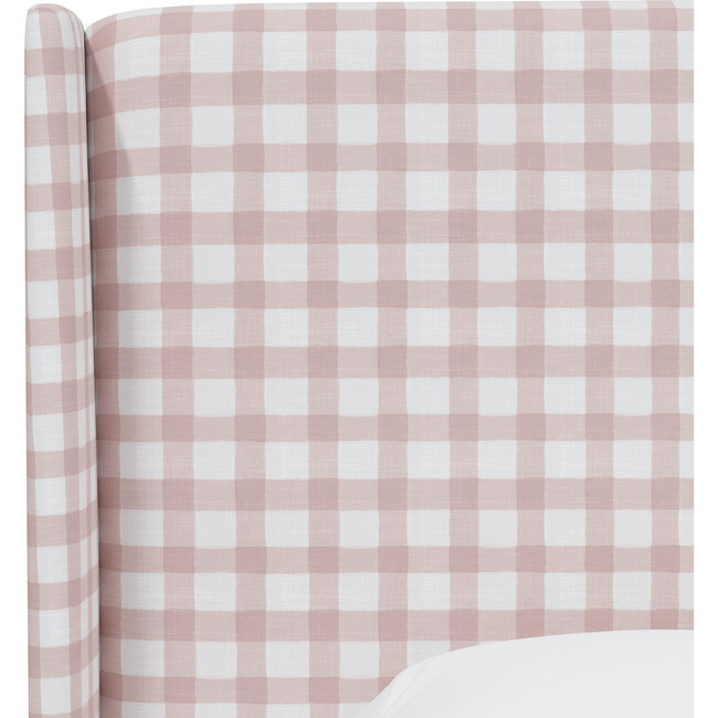 Quinn Wingback Bed, Pink Gingham - Beds - 3