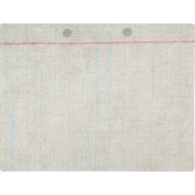 Notebook Washable Rug, Natural - Rugs - 1