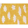 Clouds Washable Rug, Mustard - Rugs - 1 - thumbnail