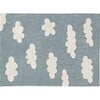 Clouds Washable Rug, Vintage Blue - Rugs - 1 - thumbnail