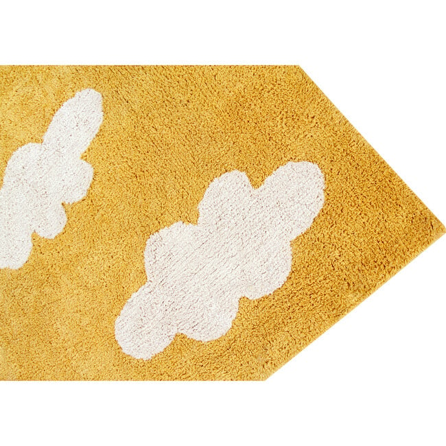 Clouds Washable Rug, Mustard - Rugs - 3