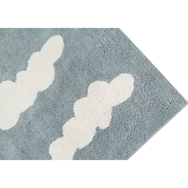 Clouds Washable Rug, Vintage Blue - Rugs - 3