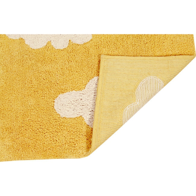 Clouds Washable Rug, Mustard - Rugs - 4