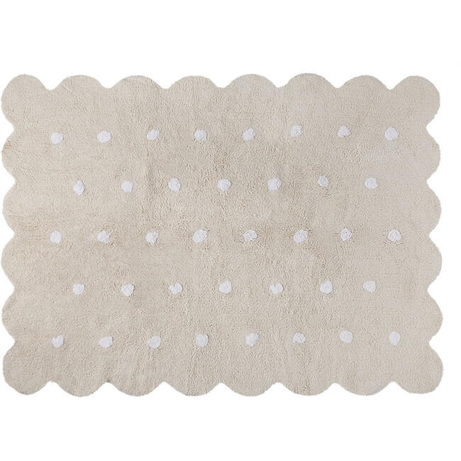 Biscuit Washable Rug, Beige