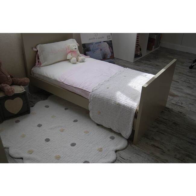 Biscuit Washable Rug, White - Rugs - 4