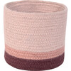 Lorena Canals Panier Mini Tricolor Ivoire 15x15x15 Cm - 97% Coton Naturel - Lavable & Écologique