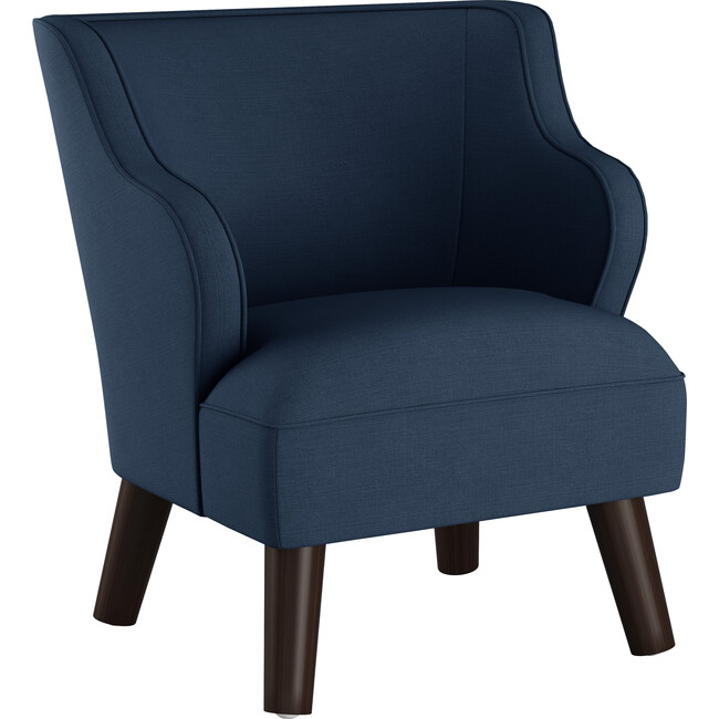 Felix Kids' Chair, Navy Linen
