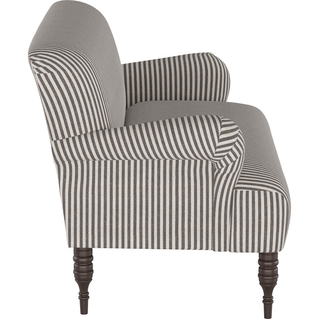 Miles Settee, Storm Thin Stripe - Ottomans - 2