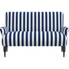Miles Settee, Navy Cabana Stripe - Accent Seating - 1 - thumbnail