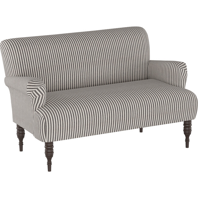 Miles Settee, Storm Thin Stripe - Ottomans - 6