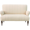 Miles Settee, Cornflower French Stripe - Accent Seating - 1 - thumbnail