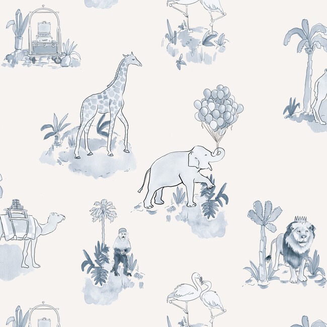 Settee, Malin Toile Blue - Kids Seating - 5