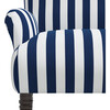 Miles Settee, Navy Cabana Stripe - Accent Seating - 4