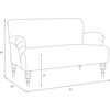 Miles Settee, Navy Cabana Stripe - Accent Seating - 6