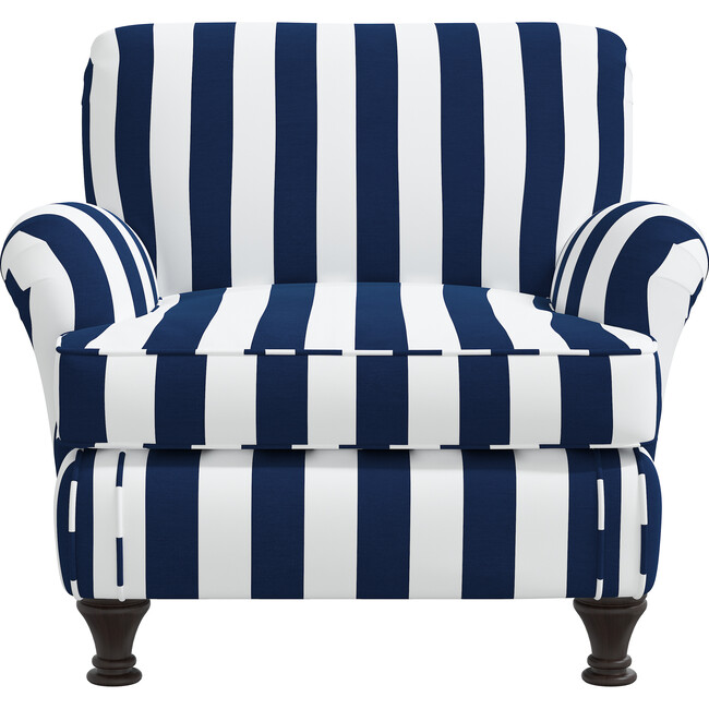 Oliver Kids' Chair, Navy Cabana Stripe - Kids Seating - 1