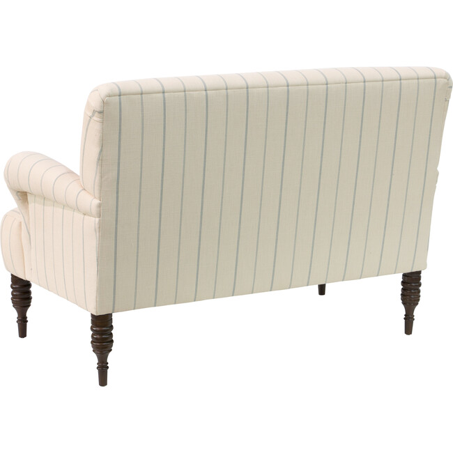 Miles Settee, Cornflower French Stripe - Accent Seating - 3