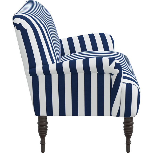 Miles Settee, Navy Cabana Stripe - Accent Seating - 7