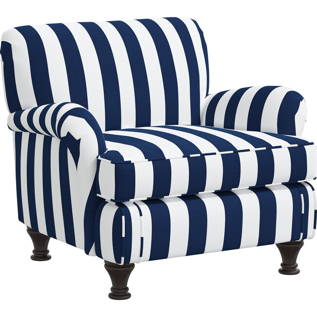 Oliver Kids' Chair, Navy Cabana Stripe - Kids Seating - 2