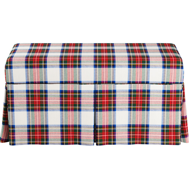 Charlotte Skirted Storage Bench, Stewart Plaid - Accent Seating - 1