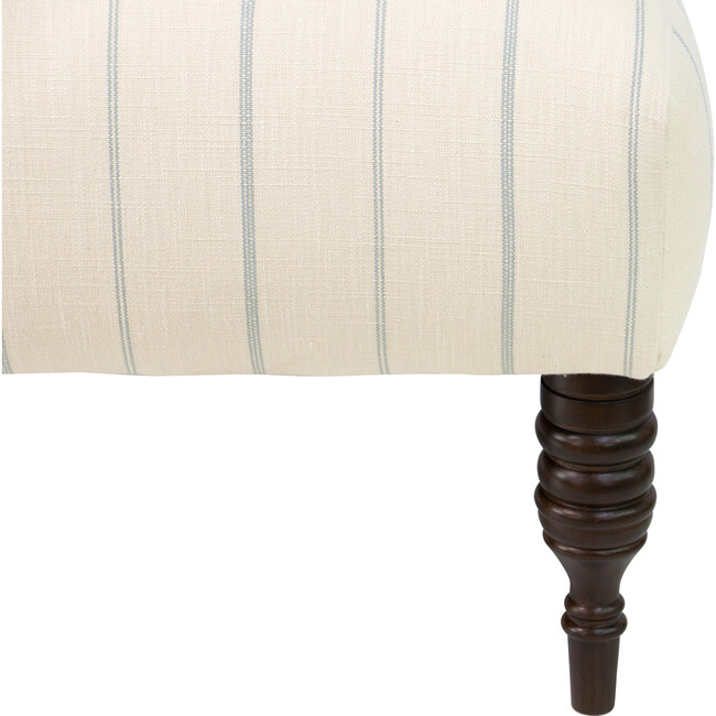 Miles Settee, Cornflower French Stripe - Accent Seating - 5