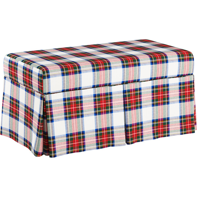 Charlotte Skirted Storage Bench, Stewart Plaid - Accent Seating - 2