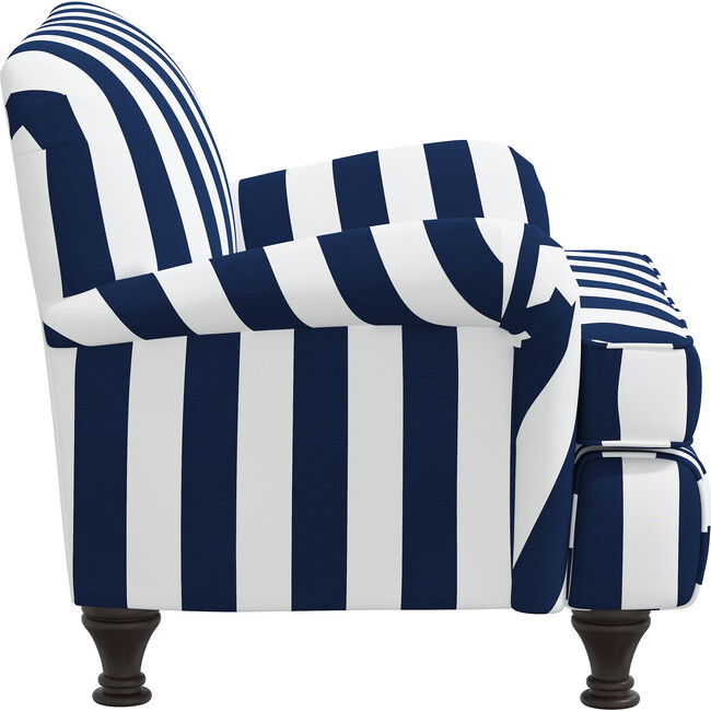 Oliver Kids' Chair, Navy Cabana Stripe - Kids Seating - 7